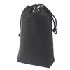 Inden Cut Bag Drawstring Bag with Gusset Deerskin Black X Black Lacquer Gourd Pattern [Indenya] 3005-01-007