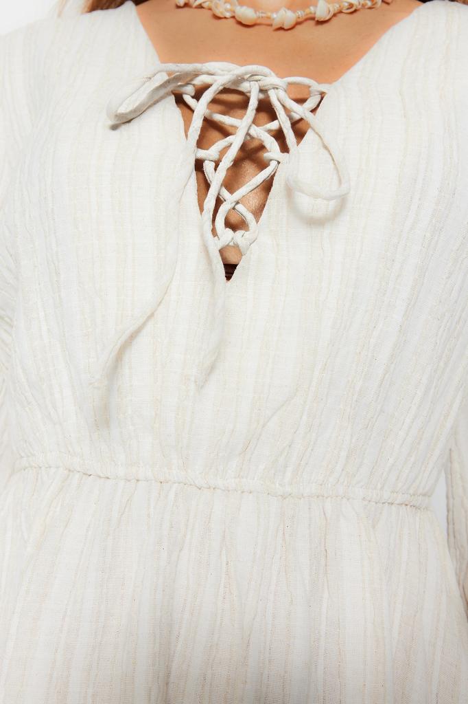 Women's Fashion New Dress Black Mini Woven Tie-Up Linen Blend Beach Dress