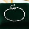 Banyan Tree S925 Silver Double Wrap Women's Bracelet with Shiny Beads - Versatile, Fashionable, Thin Silver Hand Jewelry