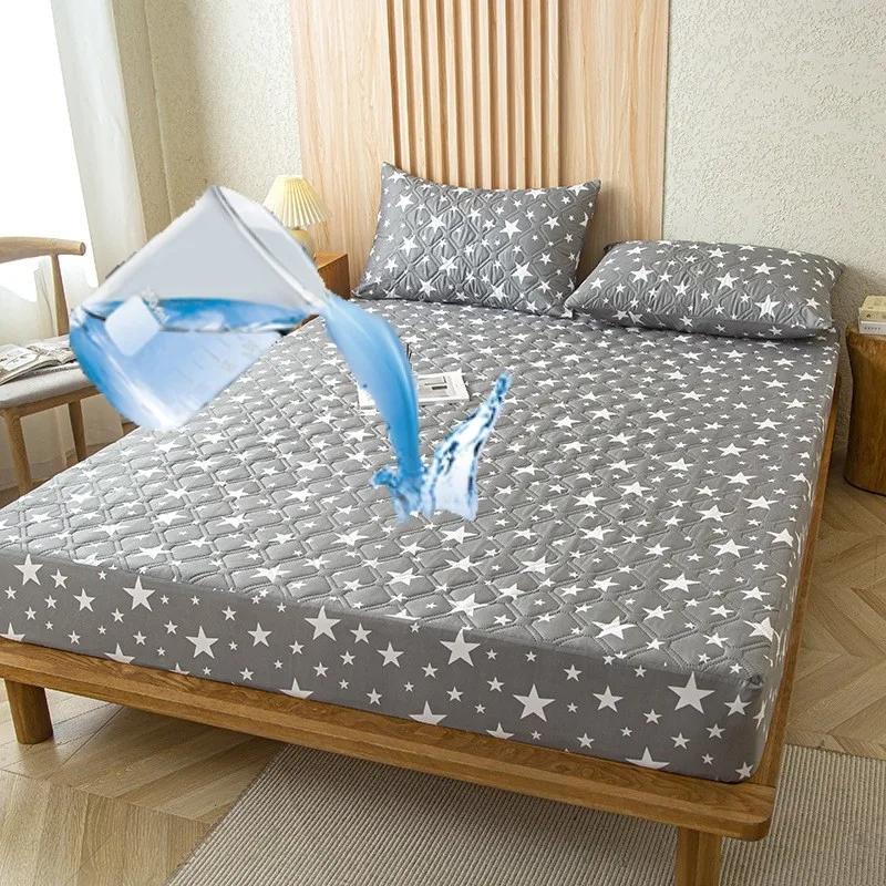 Водонепроницаемая простыня, утолщенный наматрасник, защита от пятен, плед, покрывало на кровать, вентилируемые покрывала для двуспальной кровати для дома(НЕТ наволочки)