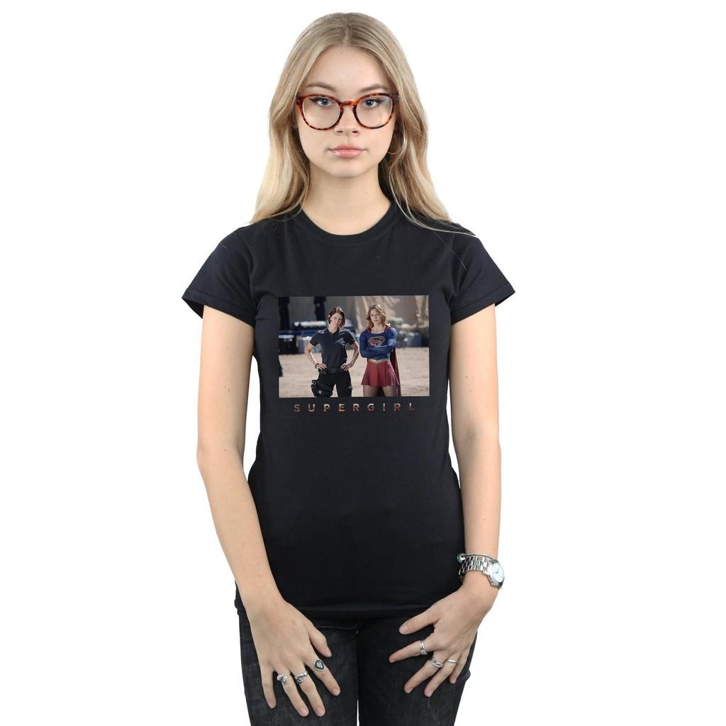 DC Comics Womens/Ladies Supergirl TV Series Sisters Photograph Cotton T-Shirt