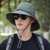 Men's Sun Hat with Large Brim, Outdoor Breathable Sun Hats Summer Fishing Hat, Foldable Fisherman Hat