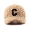 Hat Autumn and Winter Letter Embroidery Curved Brim Lamb Wool Baseball Cap Outdoor Sports Leisure Warm Cold Cap