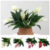 Real Touch Fake Anthurium Tree Branch Handmade Real Touch Palm Tree  Home Decorations