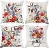 Gorgeous Floral Pillow Cover: Blooming Flowers, with Inspirational Life and Home Furnishings, Sofa and Chair Cushion Cover
