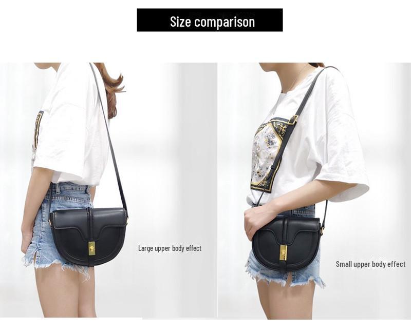 2024 женская модная сумка-седло из натуральной кожи полукруглой Т-образной формы через плечо