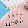 Reading Book mark for Pages Student Cute Paper Clip Metal Bookmark Panda Pendant Panda Bookmark