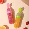90ml/3oz Baby Silicone Spoon Feeder, Rice Paste Silicone Bottle & Spoon Set, Squeeze Food Feeder for Outside and Home Easter Gift