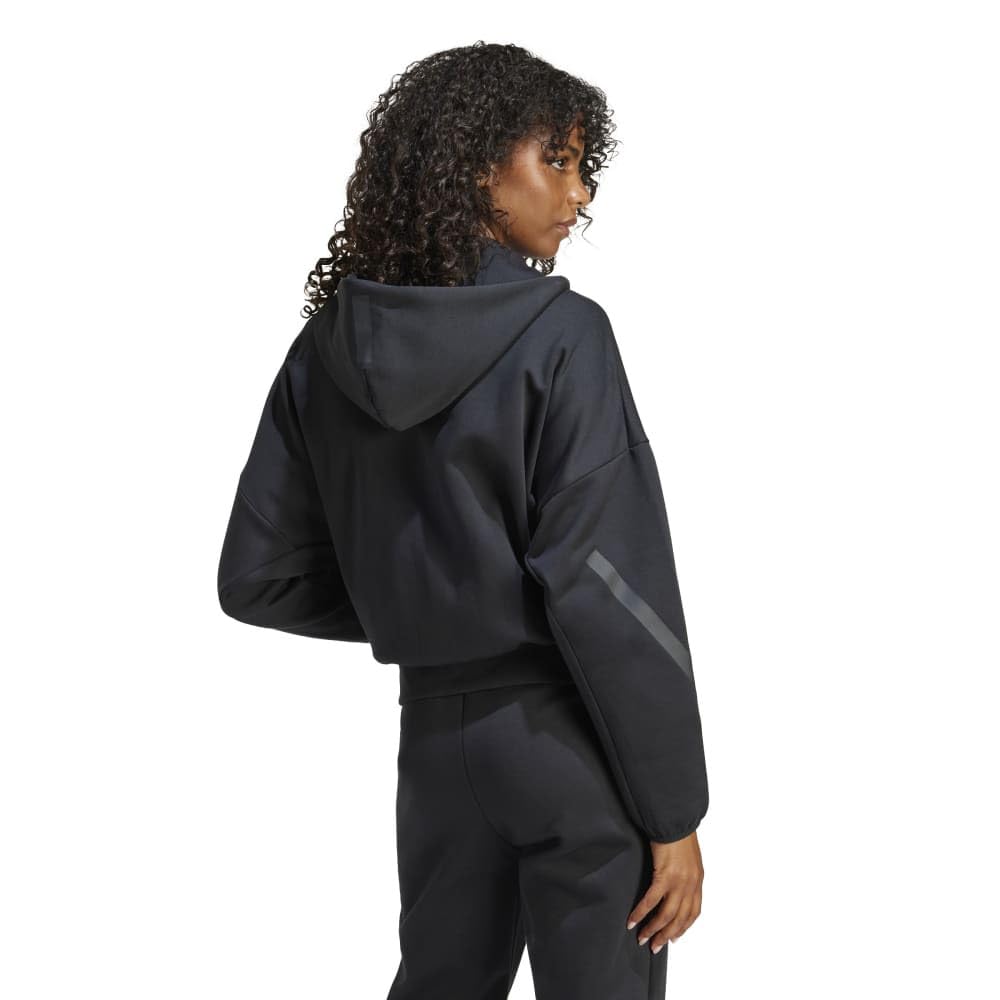 Adidas Hoodie KTJ91 Black Size L Z.N.E. Full-Zip Women's (JE7848)