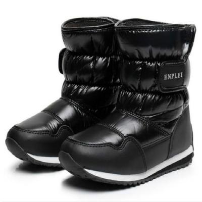 Зимние детские водонепроницаемые утепленные зимние сапоги, теплая хлопковая обувь