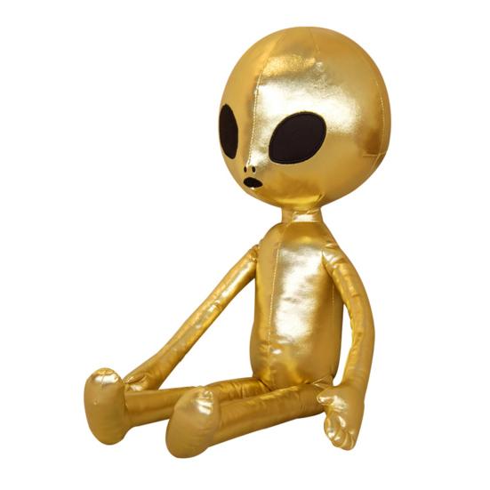 Металлическая плюшевая игрушка «Инопланетянин», забавная кукла с выражениями, глянцевая футуристическая мягкая игрушка, успокаивающая подушка для объятий, креативный подарок для детей и мальчиков