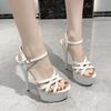 Women Summer Sandals Platform Sandals High-heeled Shoes 13cm Fashion Shows Thin Heels Plus-size Pumps Women's Shoes