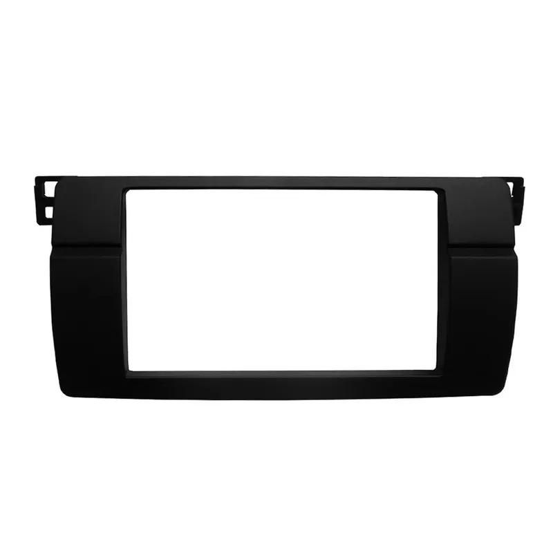 Double 2 Din Fascia For BMW 3 Series E46 1998-2005 Radio DVD Stereo Panel Dash Mount Trim Kit Frame Wiring + Antenna Adapter
