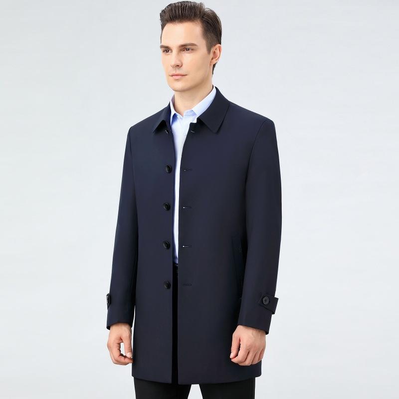 Новая весенне-осенняя ветровка от города Ордос для мужчин среднего возраста, деловые топы, куртки средней длины