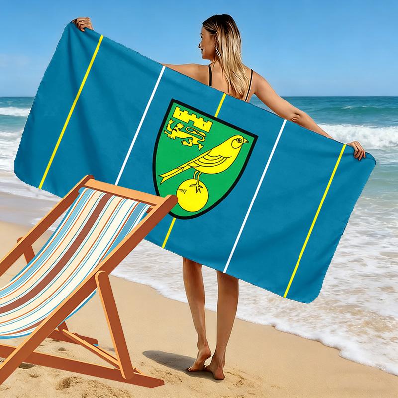 Norwich City F.C Print Beach Towel, Large Soft Quick Dry Towel for Beach Camping Swimming