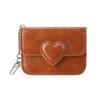 Trendy High-Value Women's Card Holder: Multi-Card Slot Heart Coin Purse, Portable and Stylish