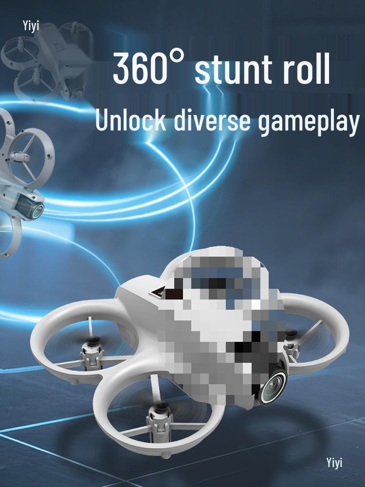 JJRC Four-Axis Drone with Obstacle Avoidance, Optical Flow, LED Lights, and Protective Cage for Aerial Photography