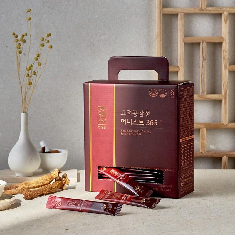 Экстракт красного корейского женьшеня Cheonyangsam 6-летней выдержки Honest 365 палочек красного женьшеня 100 пакетов, 1 кг, 1 шт.