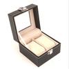 Watch Organizer Storage Boxes for Travel Watches Pu Leather Glass Case Display Multi-Purpose Storage Box for Watch and Jewelry