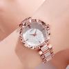Gedi Women's High-End Starry Sky Quartz Wristwatch, Waterproof Alloy Design