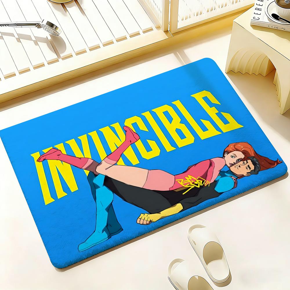 Аниме I-Invincible Коврик для пола Спальня Гостиная Фланелевый Коврик для двери Нескользящий Домашний декор