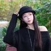 Vintage Looking Woolen Rolled Edge Cap Beret Woolen Formal Hat British Top Hat  Fashion Show