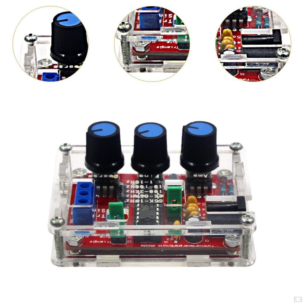 High Precision Function Signal Generator,1 Hz-1 MHz Adjustable Frequency Amplitude for Professionals