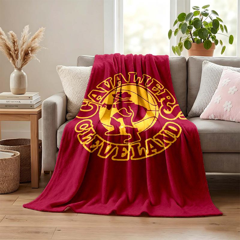 Cleveland Cavaliers blanket Flannel Blanket Soft Cozy Plush Throw for Sofa Bed Lightweight Home Decoration