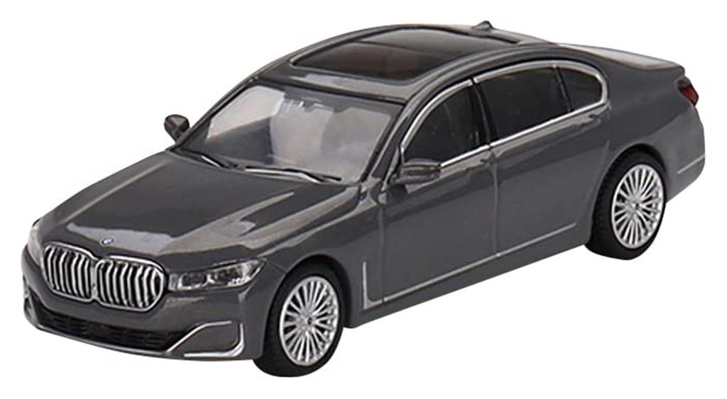 TrueScale Miniatures MINI GT Scale BMW 750Li xDrive Bernina Gray Amber Effect Finished Product 1/64 (Right-Hand Drive)