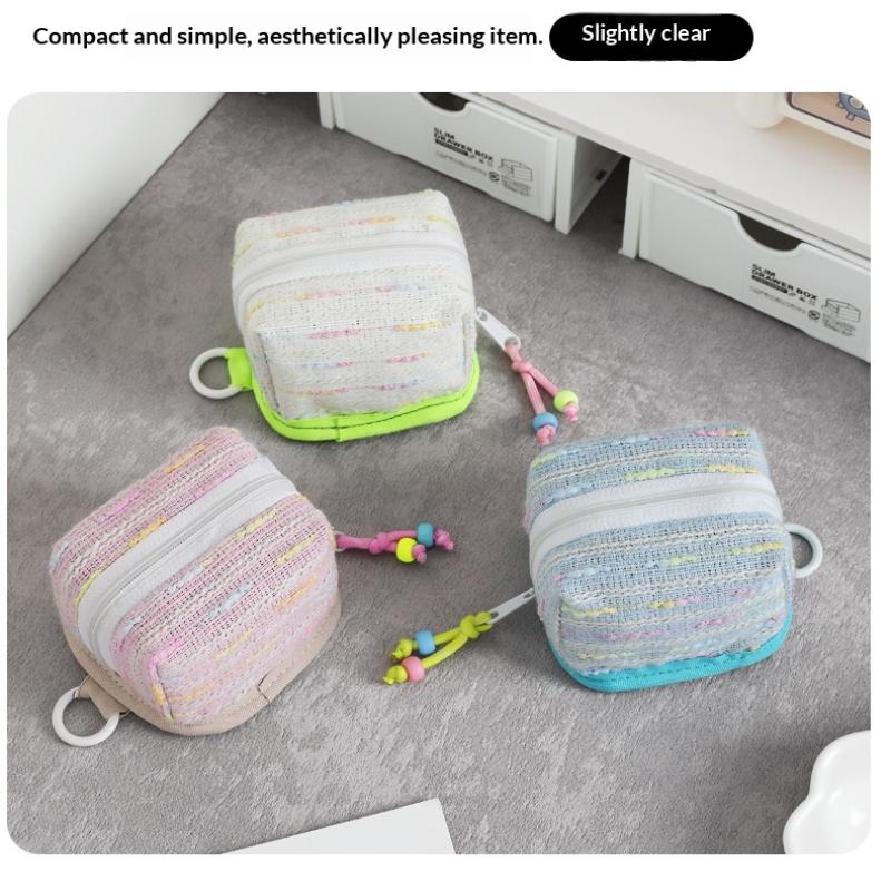 Mini Waterproof Earphone Case Cute Multifunctional Storage Pouch for Coins Keys Jewelry Home Travel