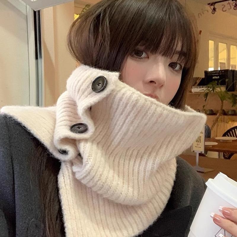 Зимние шапки-балаклавы, шарфы для мужчин и женщин, унисекс, вязаные шапки с капюшоном, утепленные шапки на шнурке, шейные воротники, шапки-бини