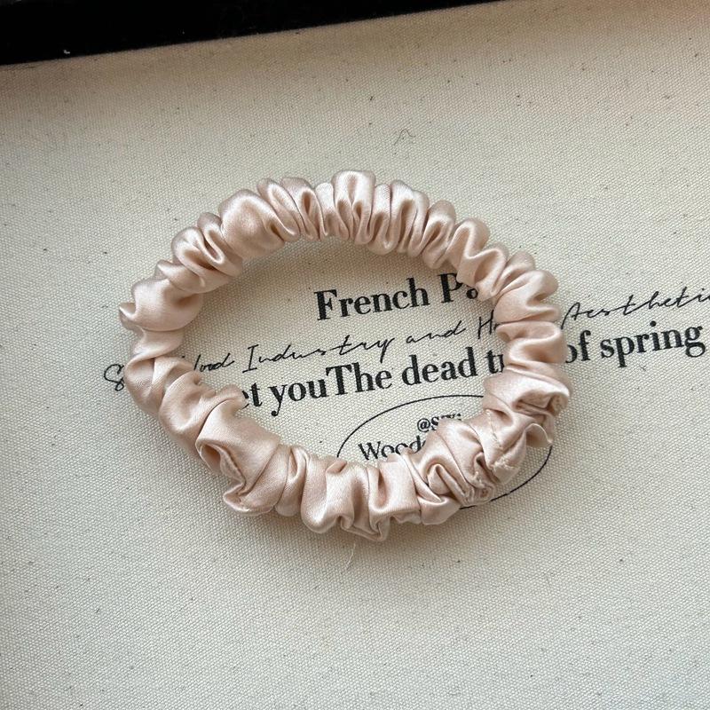 100% Чистые шелковые резинки для волос из тутового шелка для женщин Эластичные шелковые резинки для волос Веревка для волос хвостик для девочек Черные резинки для волос Аксессуары