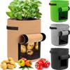 Access Flap Plant Grow Bags Thicken Growing Containers Multi-purpose Potato Pot  Outdoor