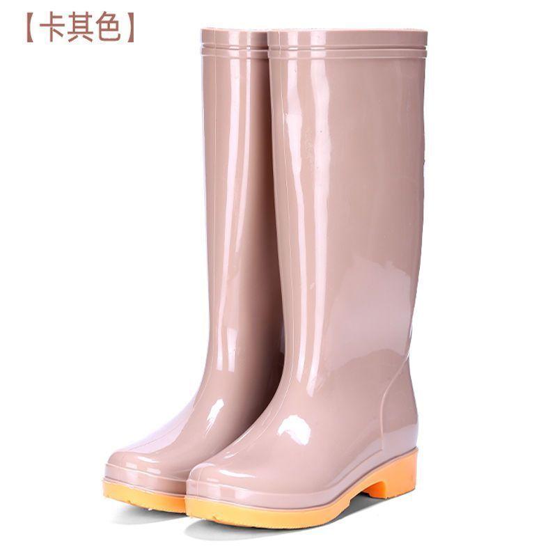 rain shoes women's medium tube waterproof high tube non-slip rain boots women's short tube adult warm cotton low tube water shoes women