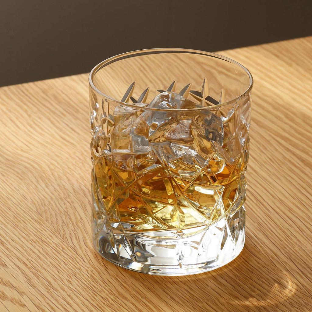 ADERIA Хрустальное стекло Хрустальный стакан для виски 270 мл Огранка B Сделано в Италии Поставляется в подарочной коробке Стакан для виски Стильный 60-летний юбилей Выход на пенсию