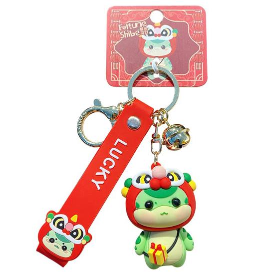 Брелок в виде мультяшной змеи, китайский Новый год, талисман на удачу, год Змеи