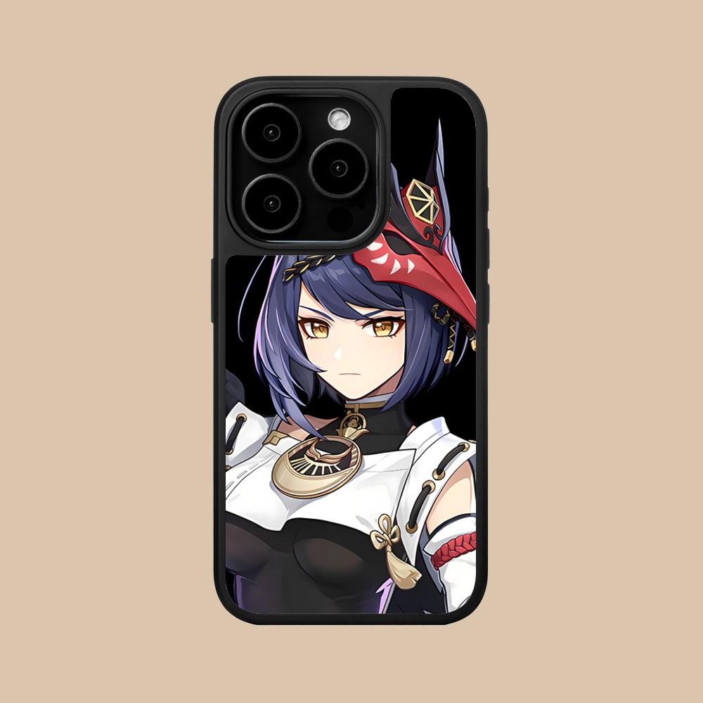 Game GI Kujou Sara Mobile Phone Case for iPhone 17 16 15 14 13 12 11 Air Pro Max Plus Matte Surface Colorful Cover Luxury Cover