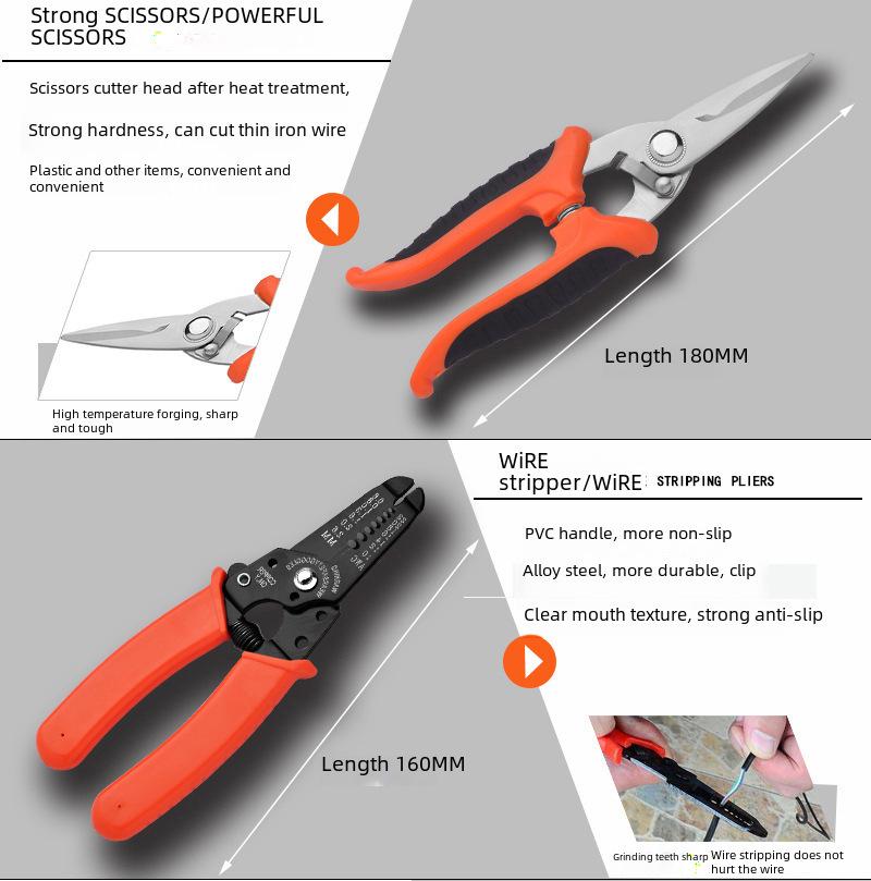 Набор бытовых электро- и ручных инструментов: Комплексный набор для деревообработки и ремонта