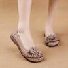 The First Layer of Cowhide Summer New Soft-soled Cowhide Soles Women's Shoes Flower Leather Single Shoes
