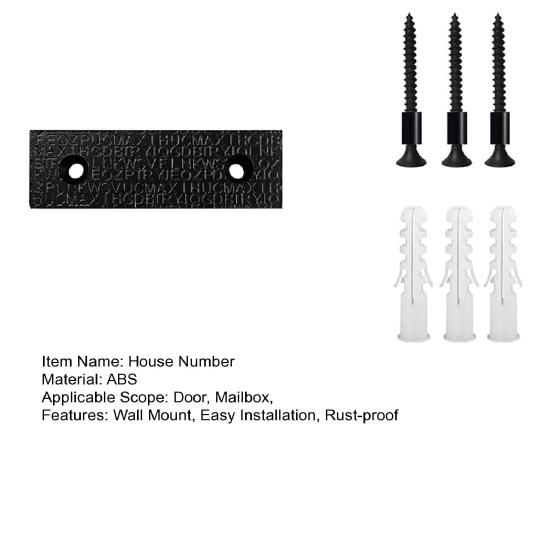 Черные номера домов, буквы с номерами дверей для наружных вывесок, простая установка, пластиковые матовые цифры, буквы, знак для почтового ящика домашнего адреса