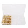 270pcs Brass Crimp Terminal Connector Insulating Sleeves Assorted Kit Cold Pressed 2.8mm 4.8mm 6.3mm
