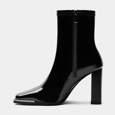 Сексуальные женские ботильоны до щиколотки с острым носком, модная обувь, тренд 2025, осенне-зимние ботинки челси, брендовые туфли-лодочки, ботинки-носки, женские ботильоны