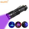LED 365nm 395nm UV Flashlight Ultraviolet Torch Zoomable Focus Mini UV Black Light Pet Urine Stains Detector Scorpion Hunting