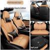 Дышащие перфорированные кожаные чехлы на сиденья для Geely Boyue L 2023-2025: Покрытие полного тона, Кушон для любого сезона