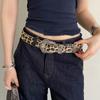 Gothic Rivet Waist Belt Punk Style Women's Waist Belt Fashion Leopard Print Belt  Streetwear