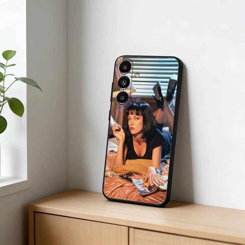 P-pulp fiction mia wallace costume Phone Case For Samsung Galaxy A91,80,73,72 ,71,53,52,32 ,31,22,21s,20,Soft Black Case