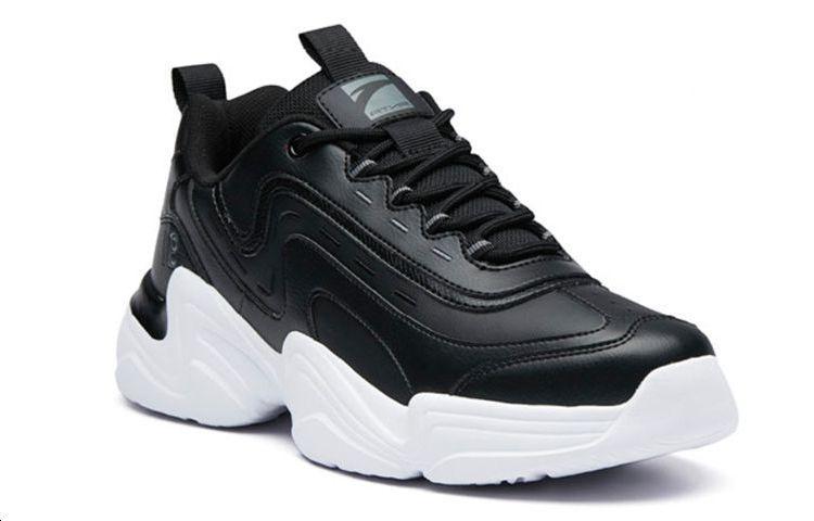 Men's Sneakers Anta Slip Resistant Abrasion Resistant Low top Chunky Sneakers Men's Black