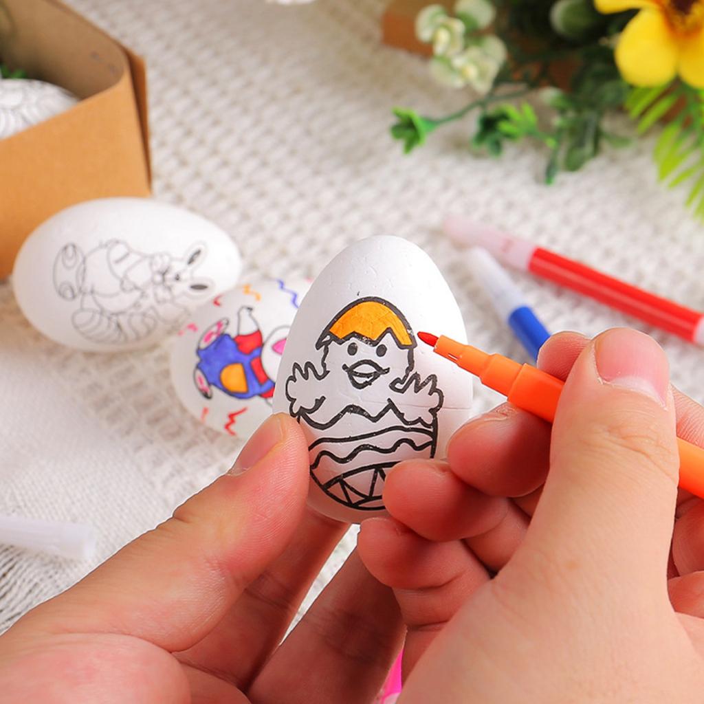 Пасхальные яйца, расписанные вручную, 2024, яйца с мультяшным кроликом, подарки ручной работы для детей, 10 мл