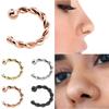 Jewelry Girls Fake Septum Women Men Nose Hoop Rings Twisted Rope Titanium Ring Fake Nose Ring