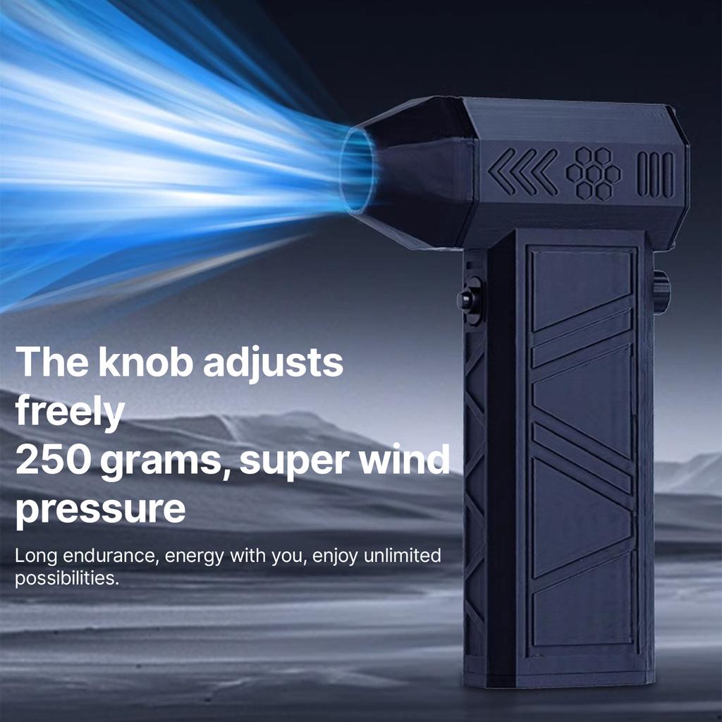Electric Air Duster 140000RPM Brushless Motor Max.250g Blowing Force Stepless Wind Speed Adjustable